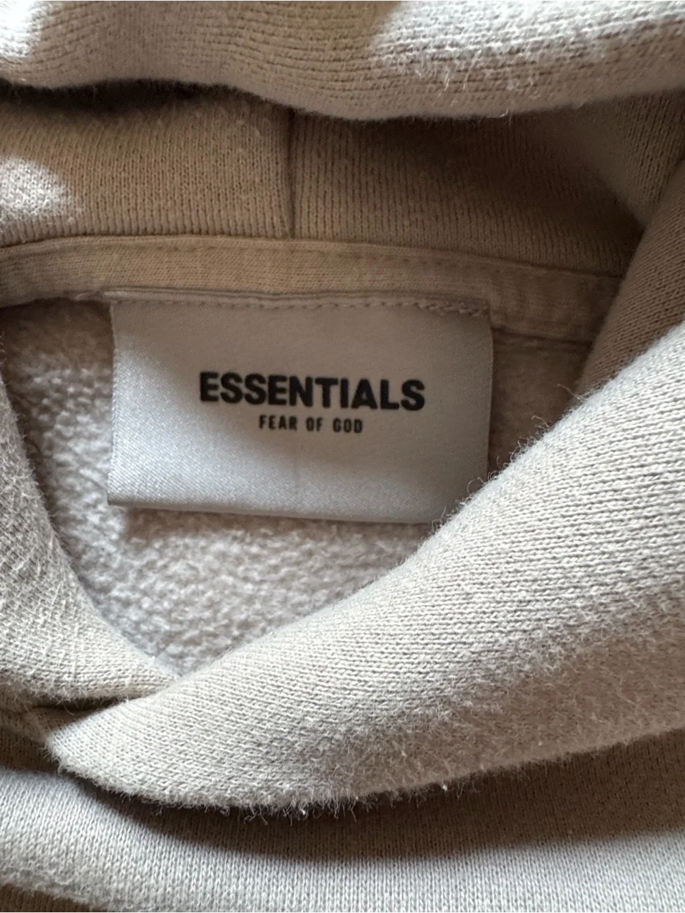 Fear of God Essentials Hoodie & Sweatpants Set Taupe Beige Logo Matching Set